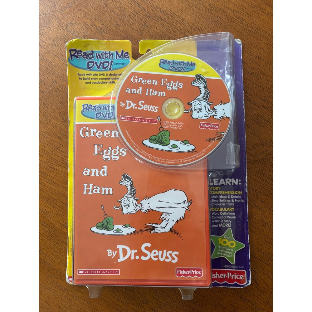 Fisher Price Read With Me DVD Green Eggs and Ham Dr Seuss Scholastic H4665 NEW